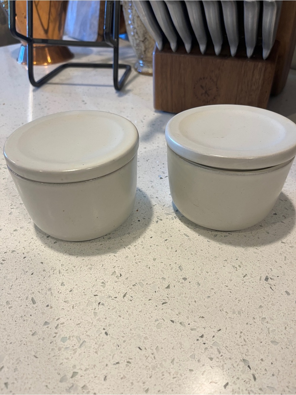 Hearth and Hand Magnolia Home by Johanna Gaines Salt & Pepper Ceramic Containers - Picture 2 of 3